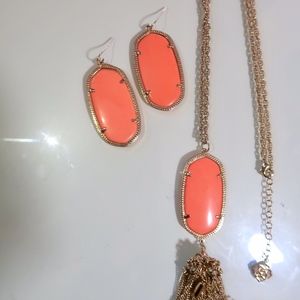 Kendra Scott Coral Set! Danielle & Rayne Necklace